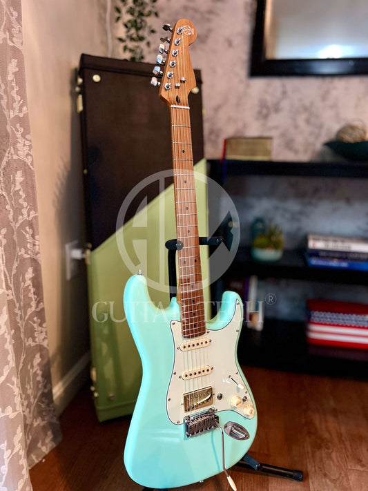 MODERN STRAT HSS STAINLESS SURF GREEN + HSC